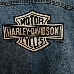 HARLEY DAVIDSON denim jacket Vintage XL EUC! Cool!